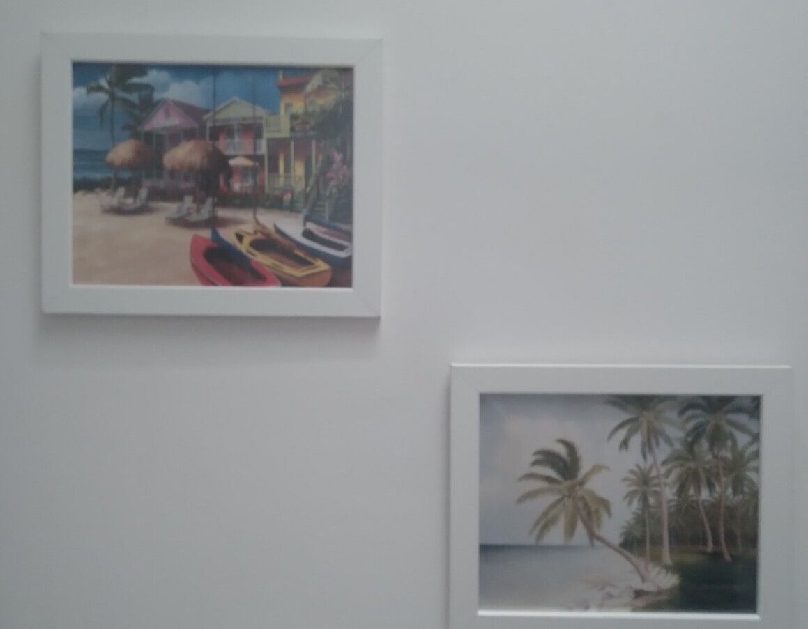 Tropical Set Of Two Pictures With Frames
