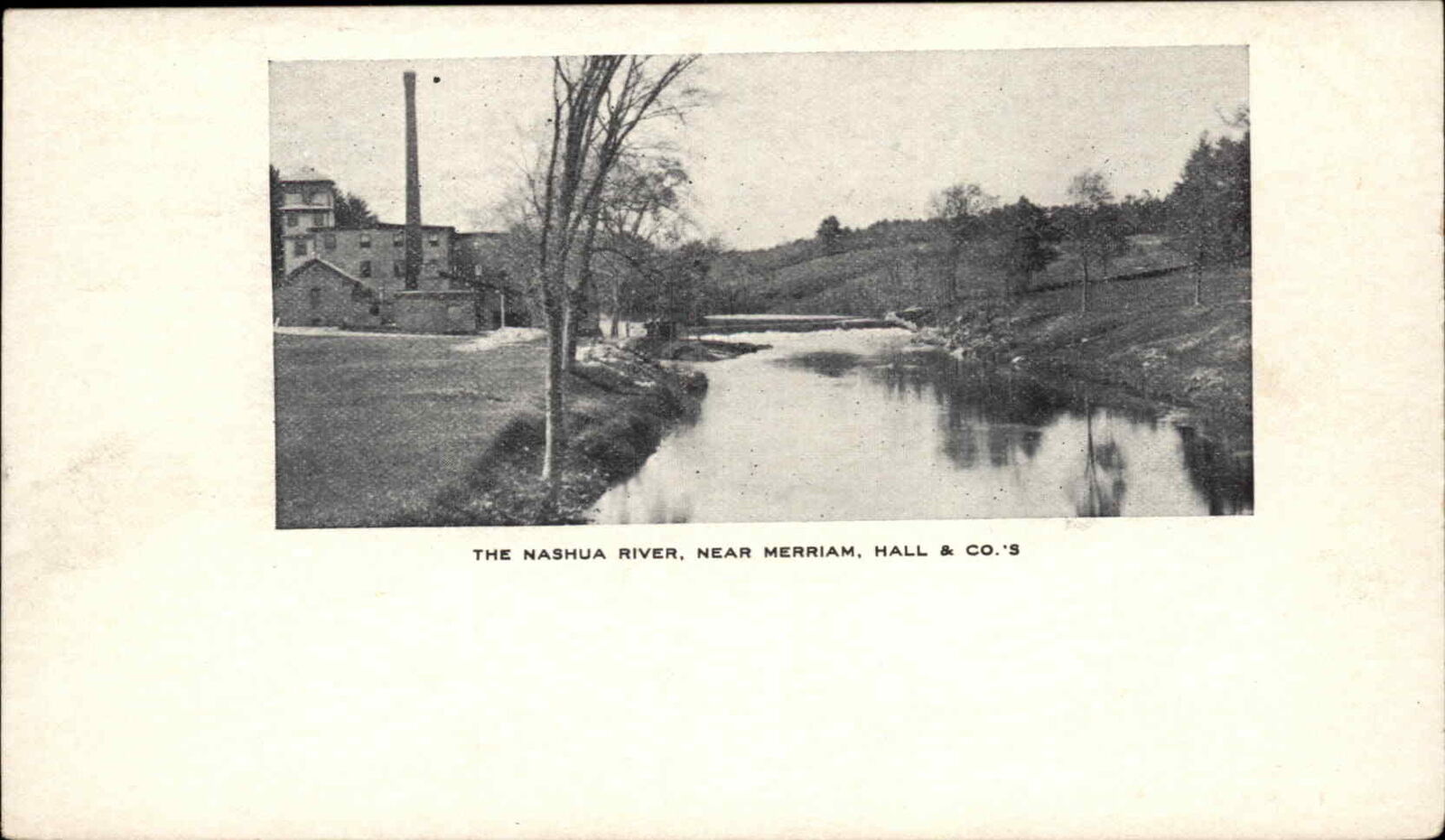 Nashua River Near Merriam Merrimac? NH c1900 Postcard