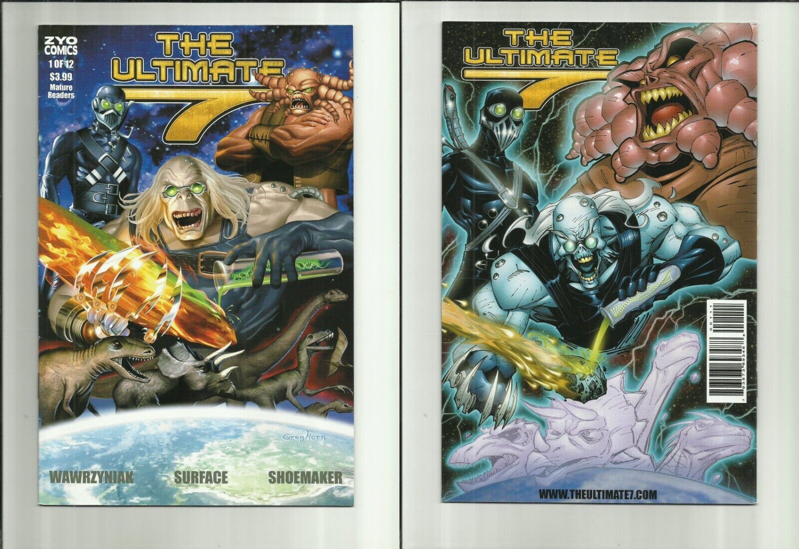 ZYO Ultimate 7 #1  2012 Fine/VF Greg Horn cover Mature readers Sci-fi
