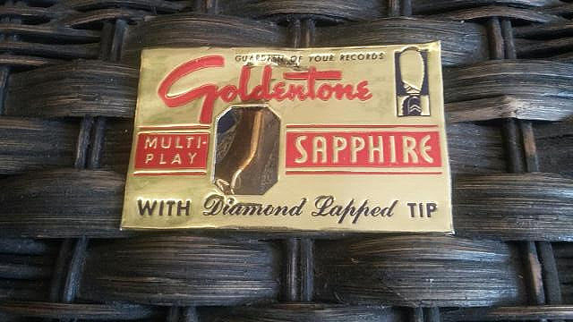 Vintage GOLDENTONE Multi-Play SAPPHIRE with Diamond Lapped Tip Needle