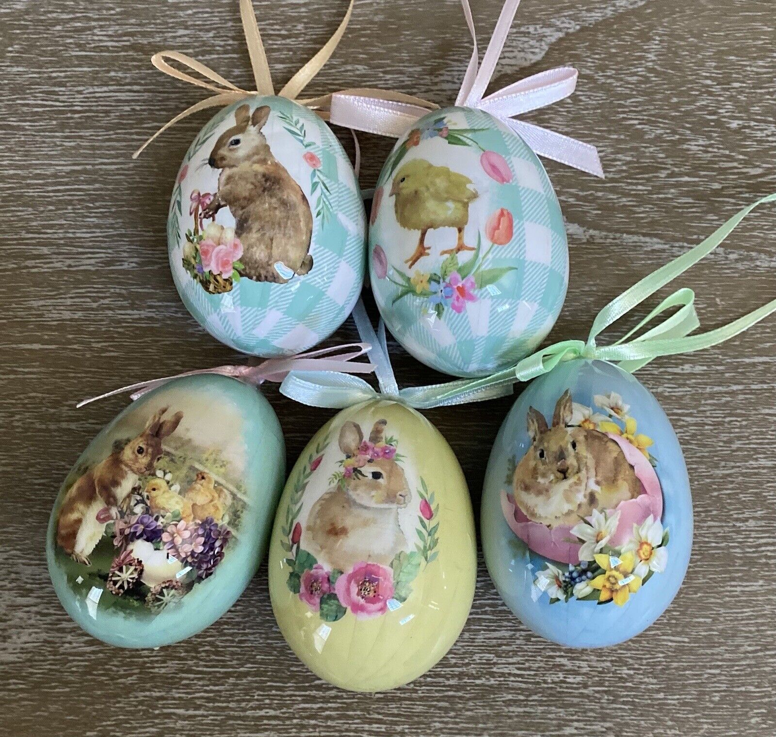 Ashland Brand Vintage Style Easter Egg Ornaments - Set of 5