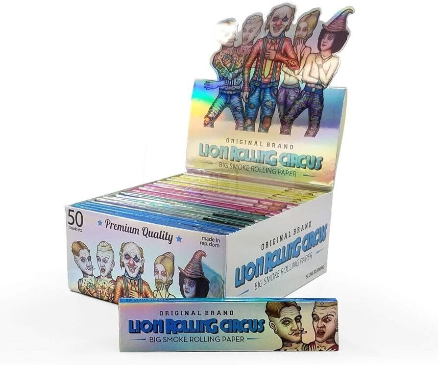 Lion Rolling Circus Ultra Thin Rolling Papers King Size 50 Booklets WHOLESALE 