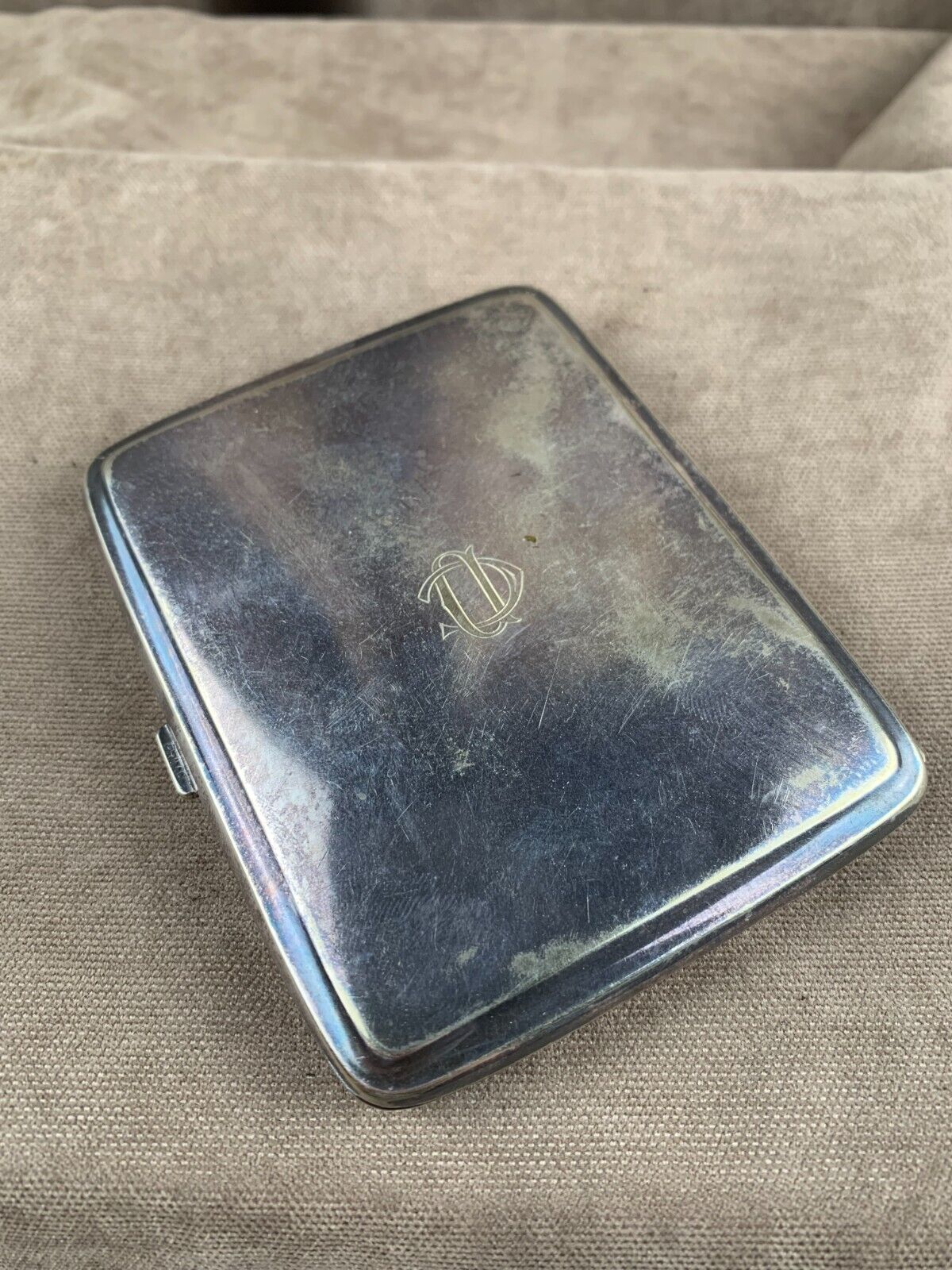 Officer's cigarette case with initials. Wehrmacht 1936-1945 WWII WW2