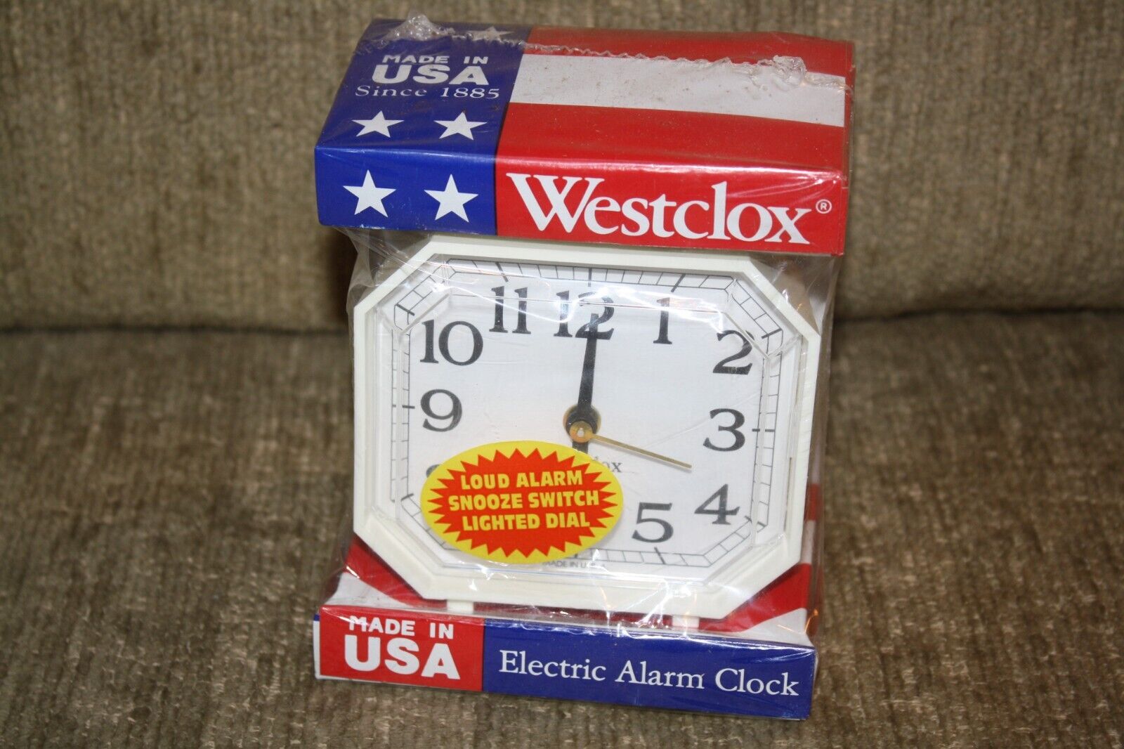 NEW & SEALED Vintage Westclox Electric Alarm Clock, Factory Sealed - Made in USA