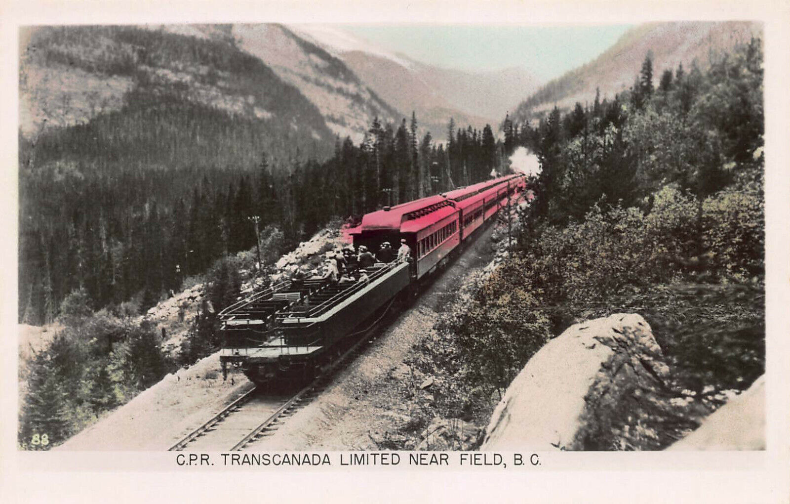 C.P.R. Transcanada Ltd, Near Field, B.C., Canada, Real Photo Postcard, Unused