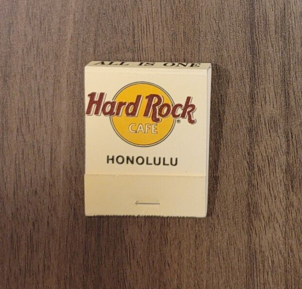 Vintage Hard Rock Cafe Kapiolani Honolulu Hawaii VTG Full Unstruck Matchbook