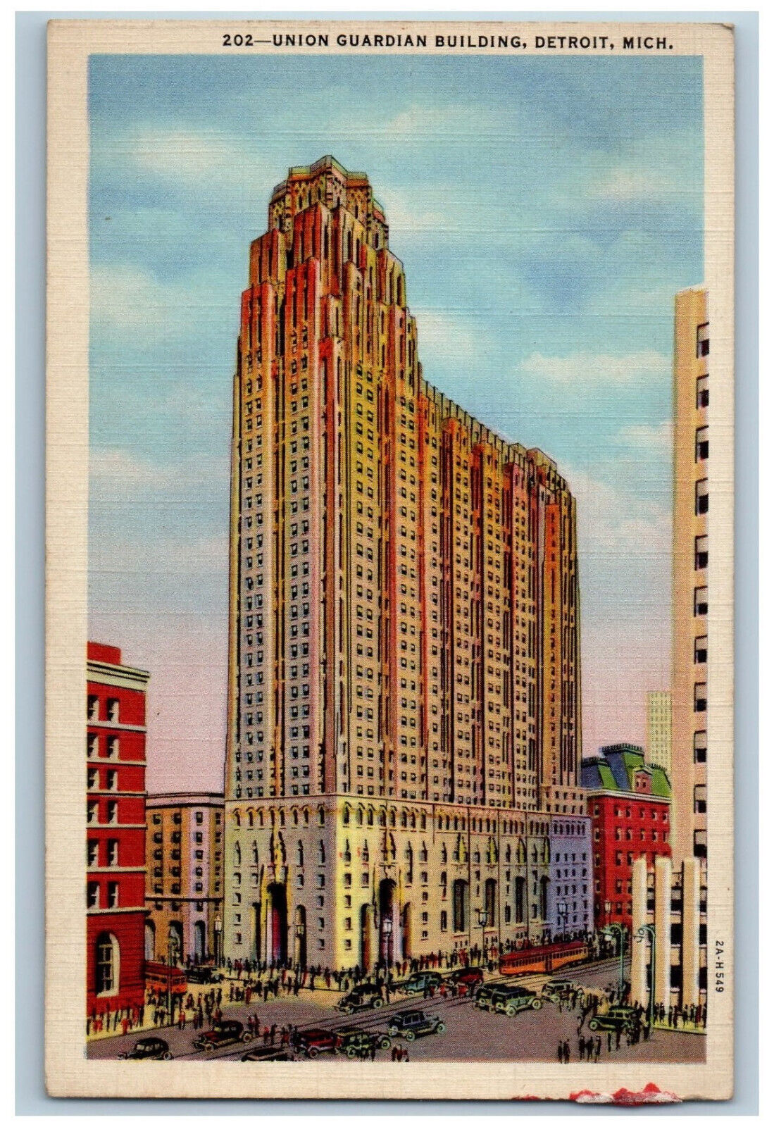 c1940s Union Guardian Building, Detroit Michigan MI Vintage Postcard