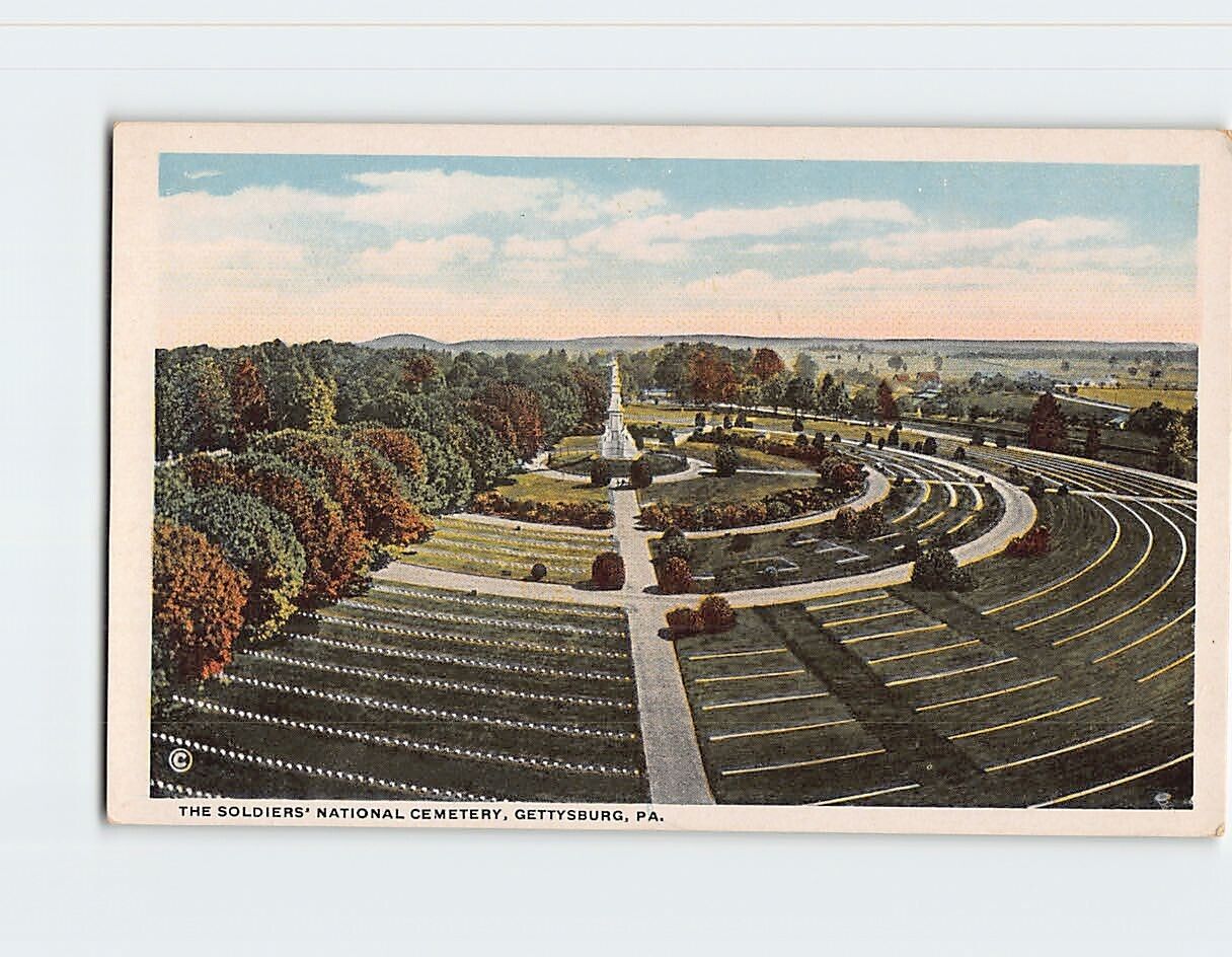 Postcard The Soldiers National Cemetery Gettysburg Pennsylvania USA