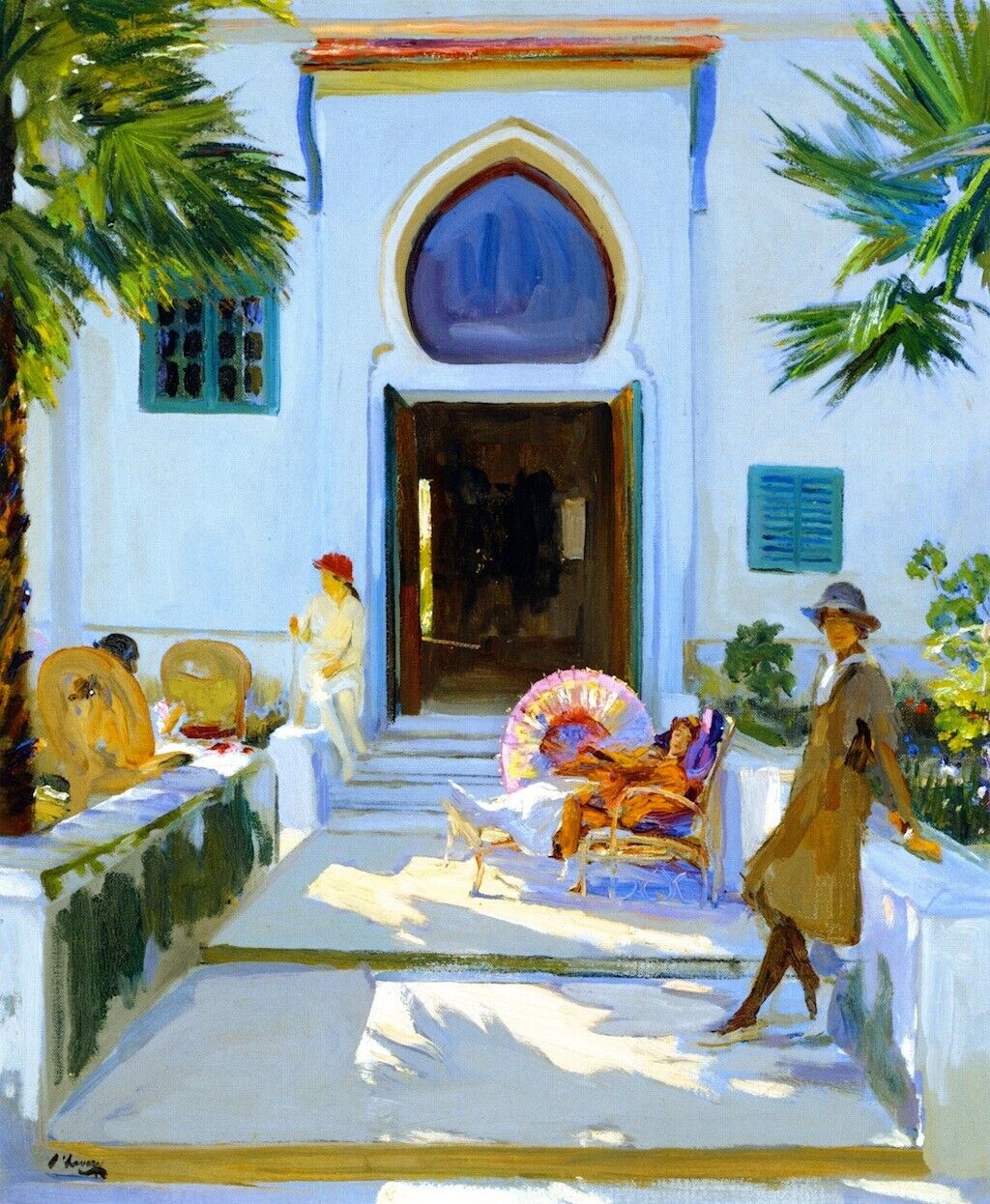 Dream-art Oil painting My-Studio-Door-Tangier-Sir-John-Lavery-oil-painting art