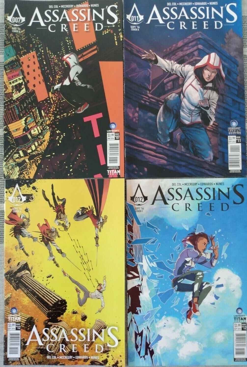 Assassin\'s Creed #7A #11A #12A #12C Titan Comics 2016 Comic Book