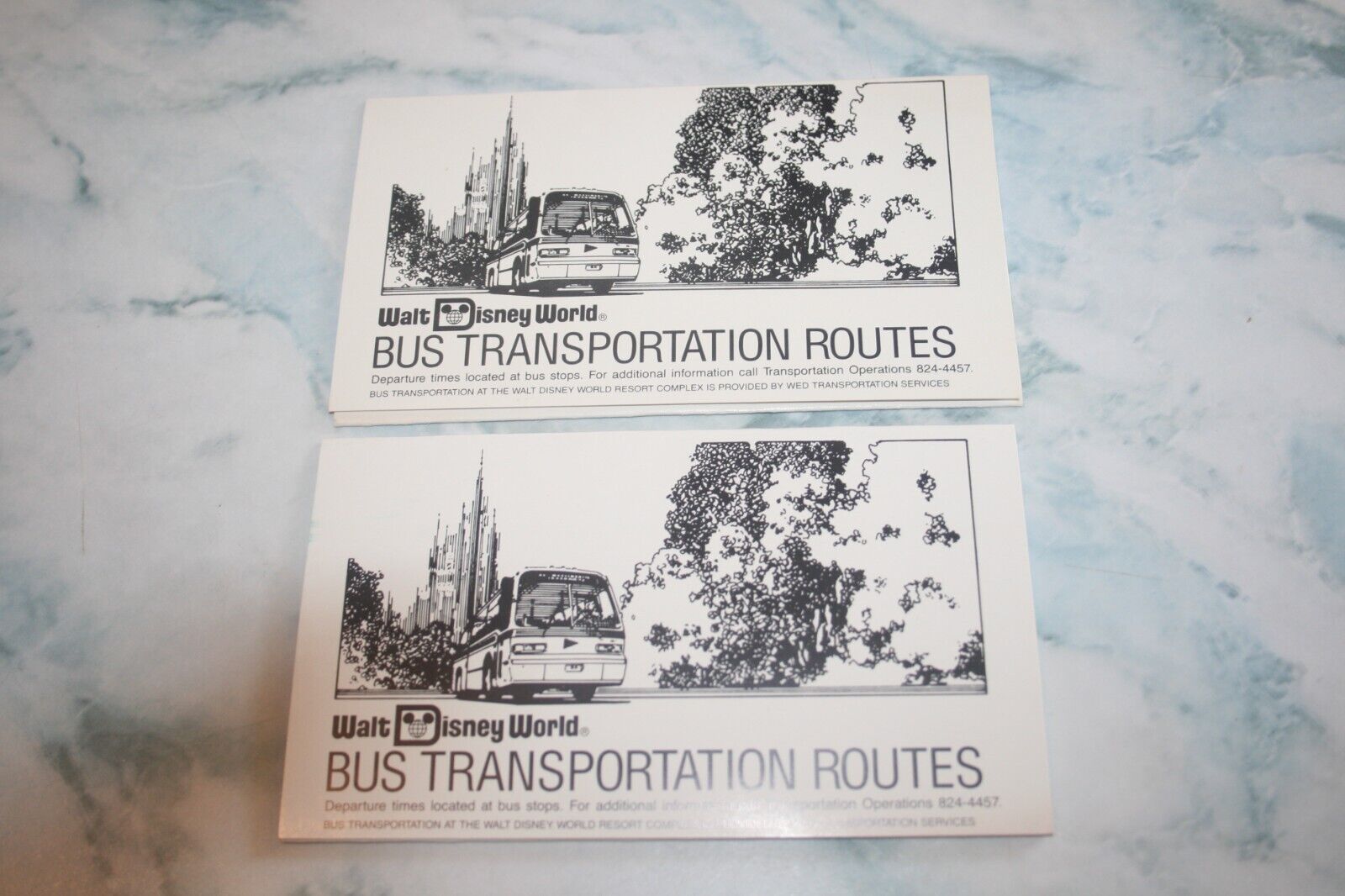 Vintage 1989 1990 Disney Bus Transportation Routes for Entire Resort lot 2
