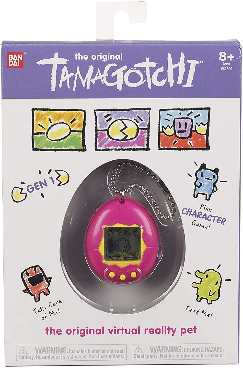Bandai Tamagotchi Original Pink/Yellow Virtual Pet Device Electronic Game
