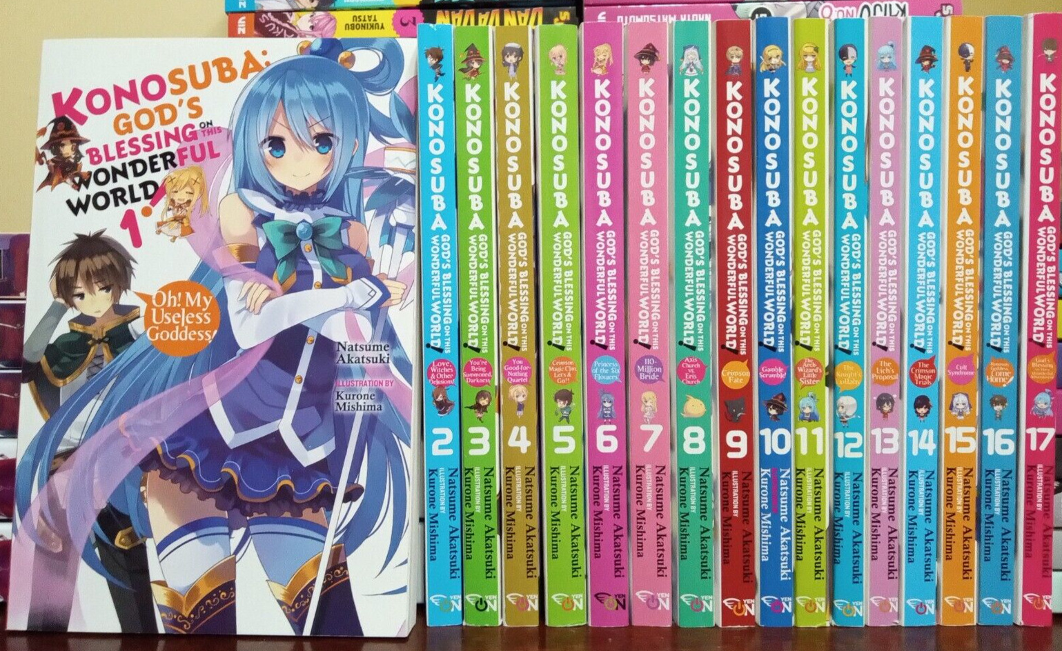 Konosuba Light Novel Vol. 1-17 Complete Set, Natsume Akatsuki Yen Press NEW