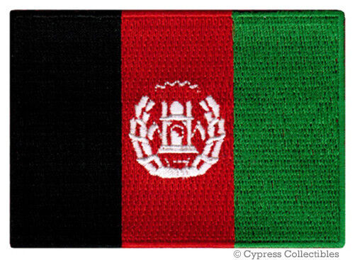 AFGHANISTAN FLAG PATCH AFGHAN AFGHANI WAR embroidered iron-on MILITARY EMBLEM