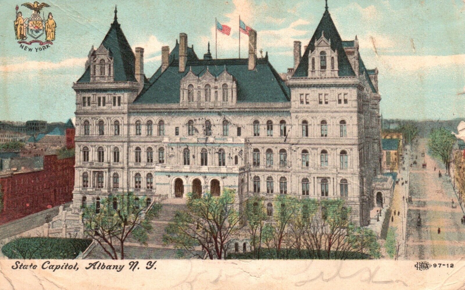 Albany, New York, NY, State Capitol, 1907 Antique Vintage Postcard b9616