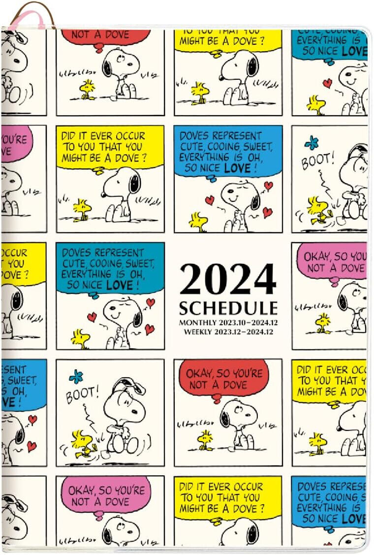 2024 Schedule Book Agenda Planner Square Peanuts Snoopy B6 Weekly #03
