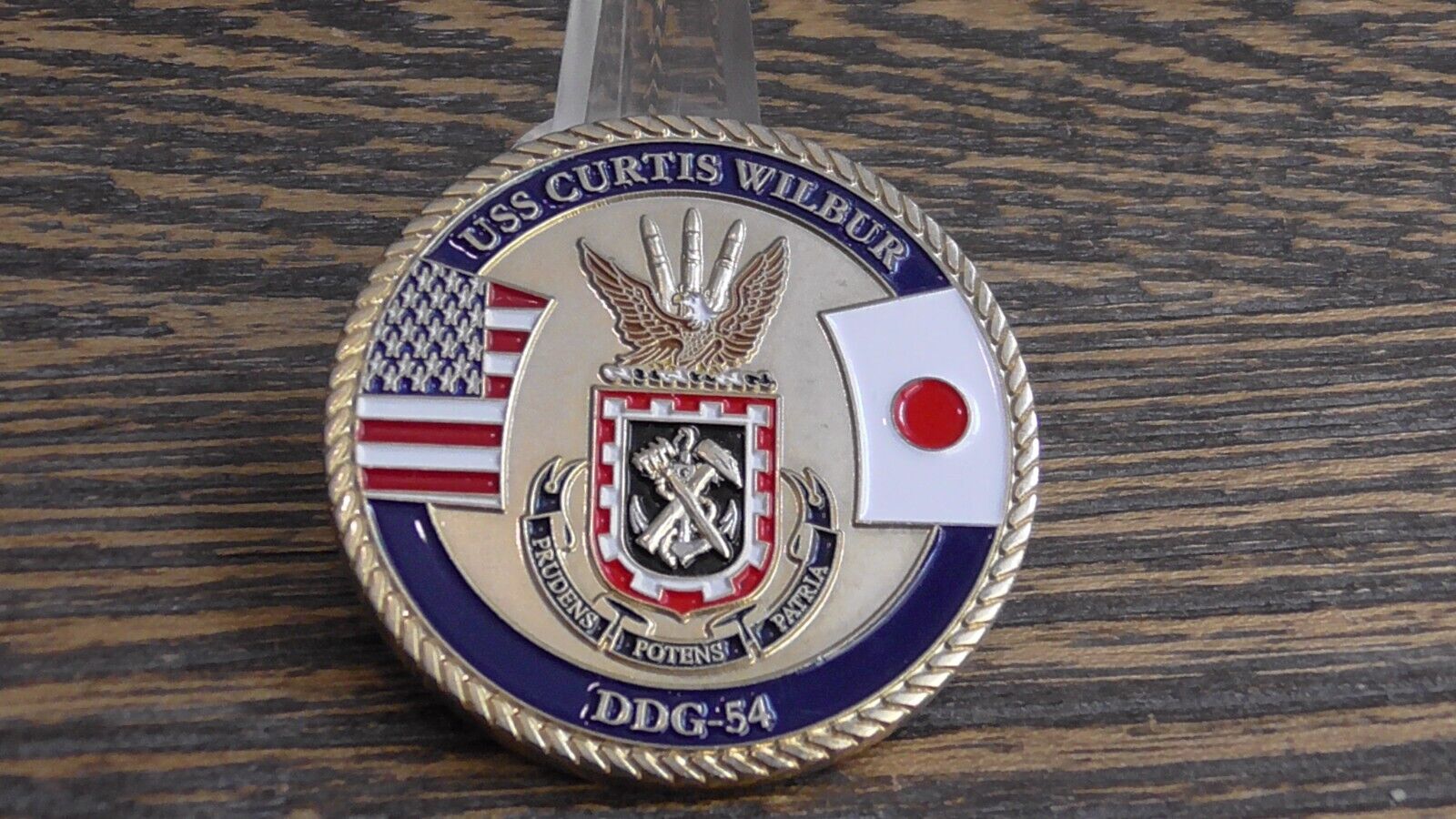 USN USS Curtis Wilbur DDG-54  CPO Challenge Coin #110R
