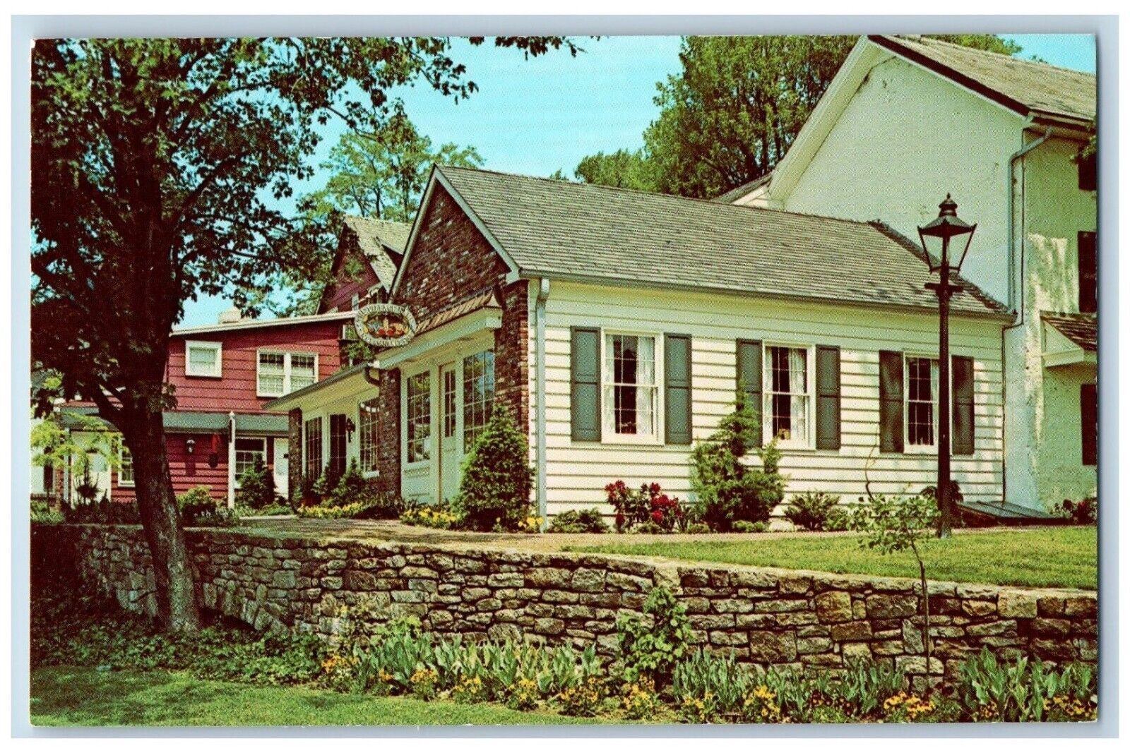 Lahaska Pennsylvania PA Postcard Peddler\'s Village Village Green c1960 Vintage