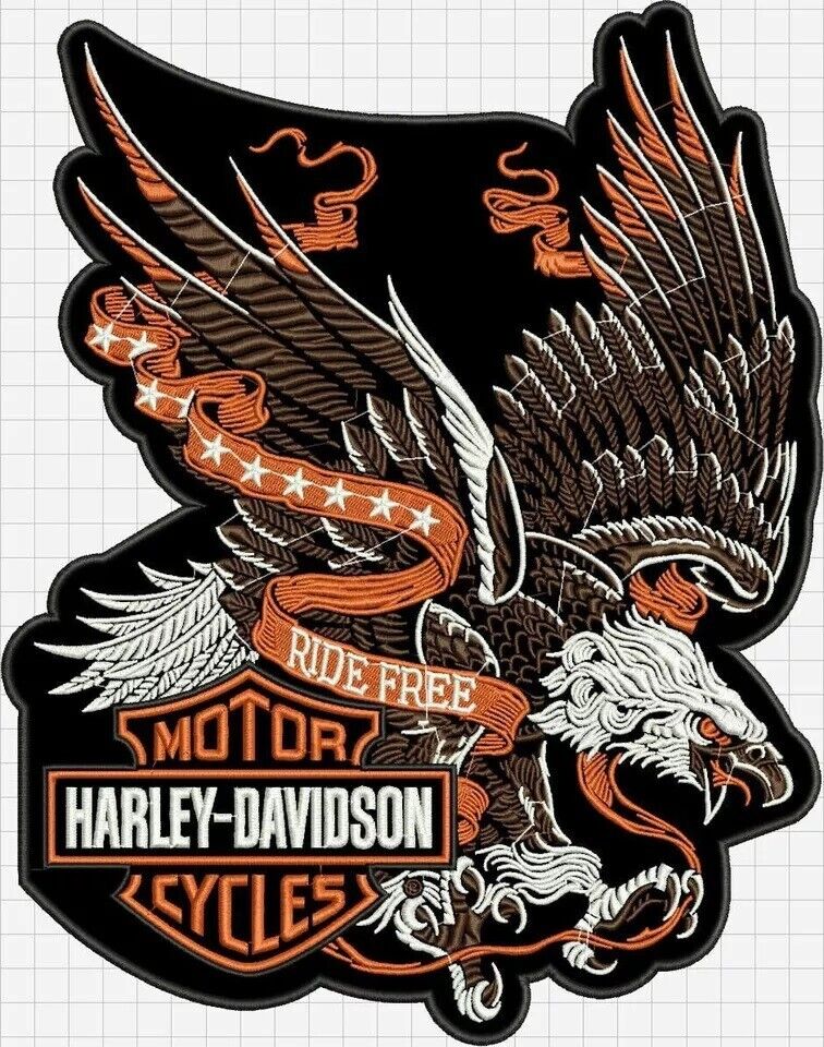 Harley Davidson Eagle Wings Large - Harley 12\