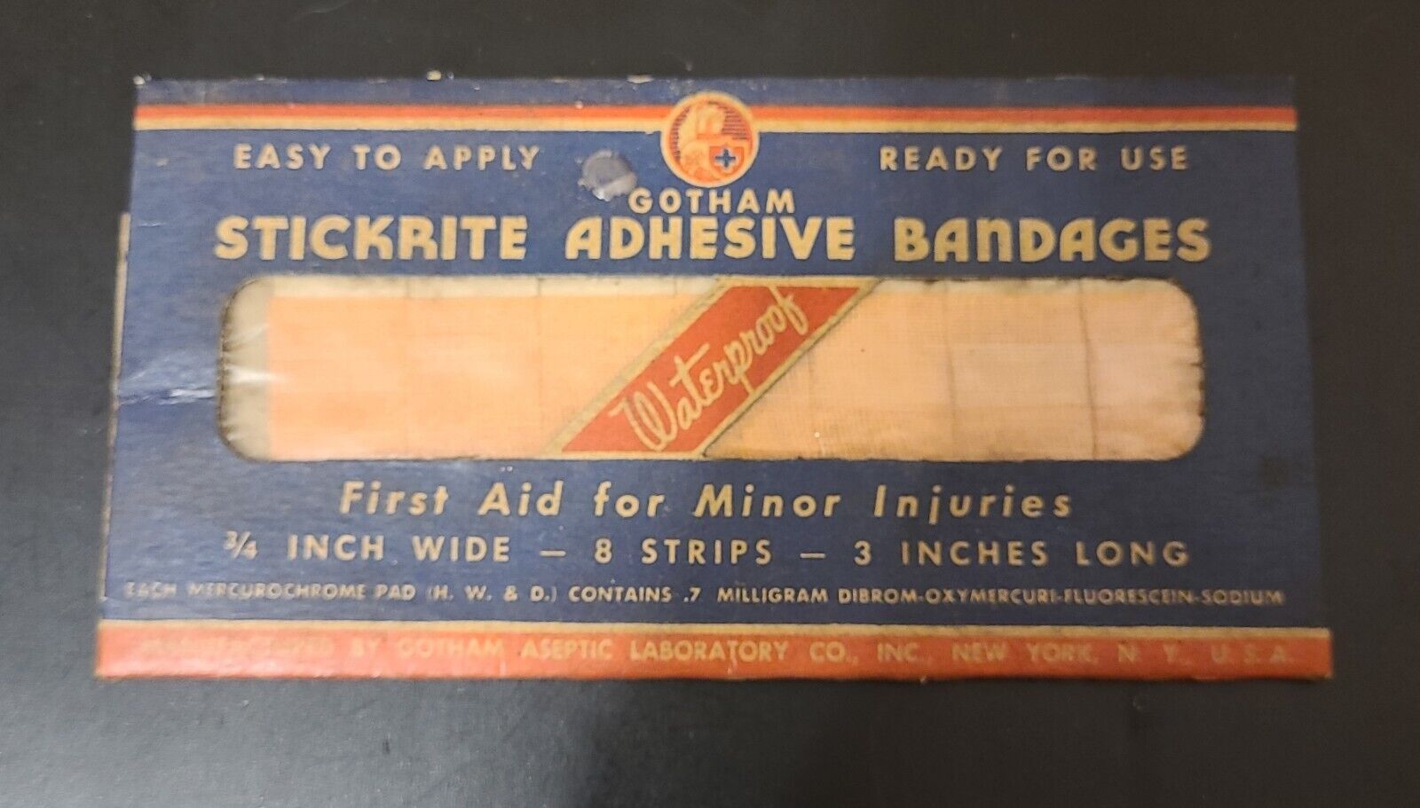 Antique - Gotham Aseptic Laboratory Co - Stickrite Adhesive Bandages 