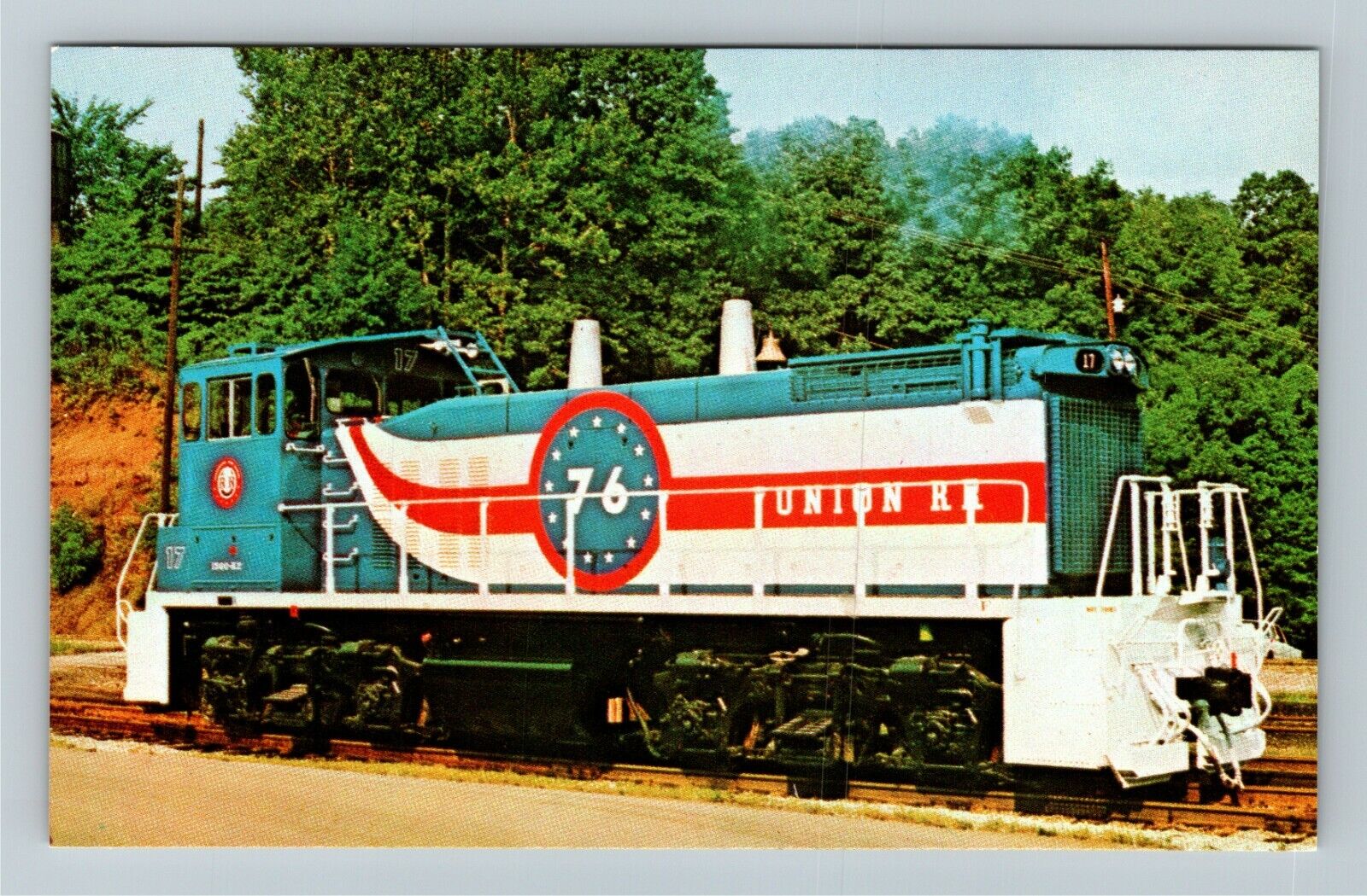 Union Railroad Company\'s Unit Number 17 Locomotive Vintage Souvenir Postcard