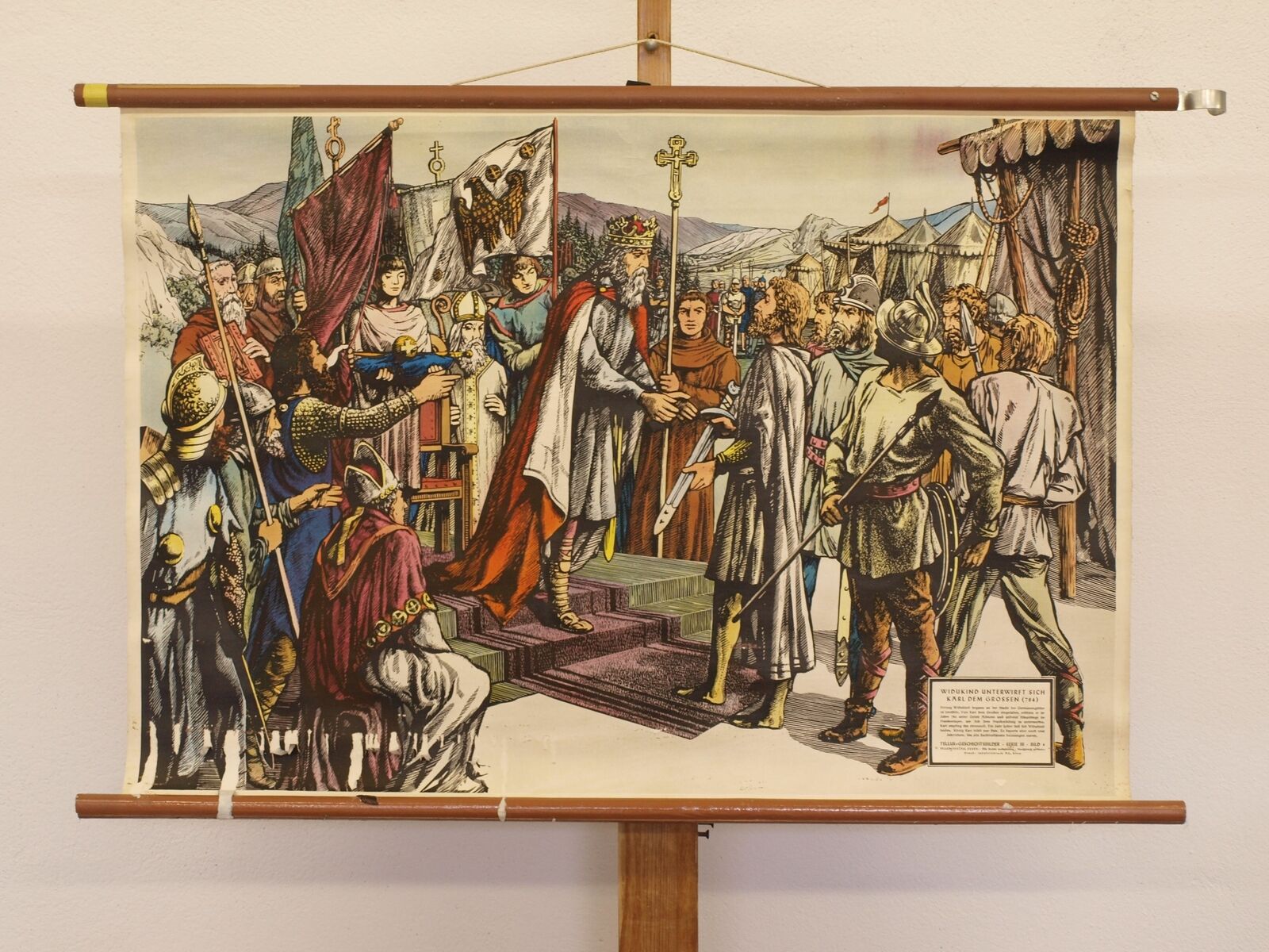 Saxony With Widukind Subdued Itself Karl The Large 784~1951 Mural