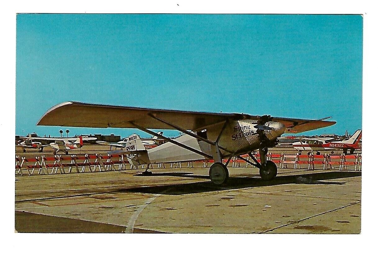 Aviation Postcard Spirit Of St. Louis, Exact Replica of Charles A. Lindbergh