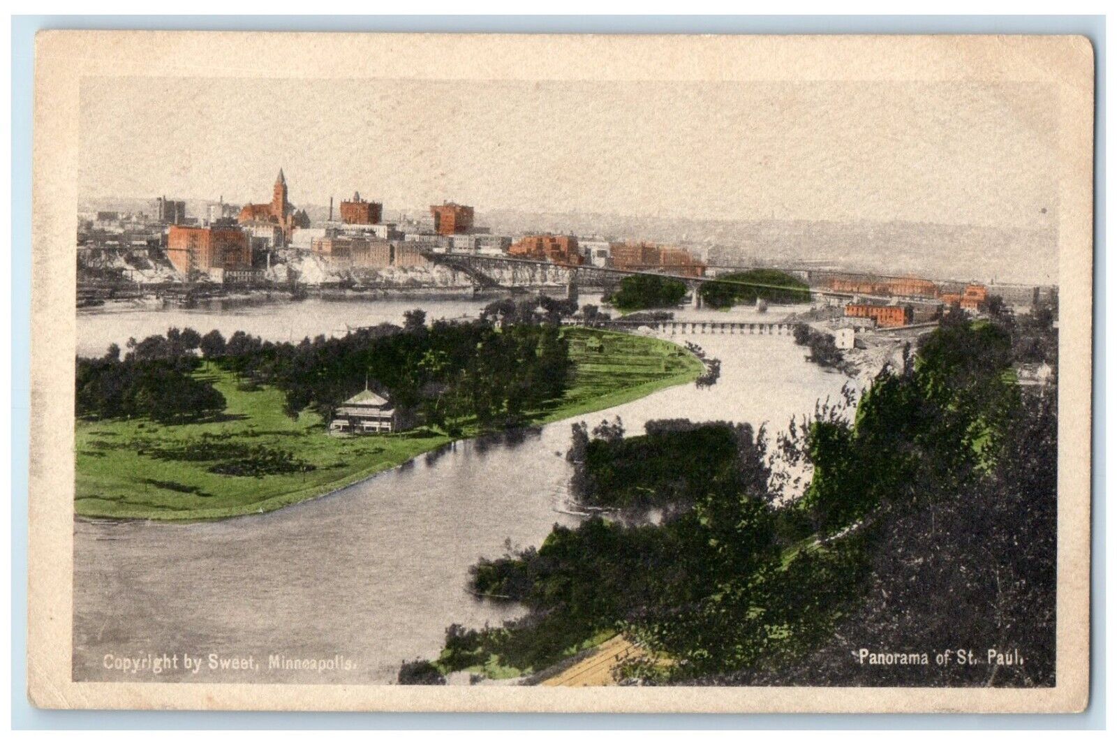 1908 Lake River Exterior Building Panorama St. Paul Minnesota Vintage Postcard