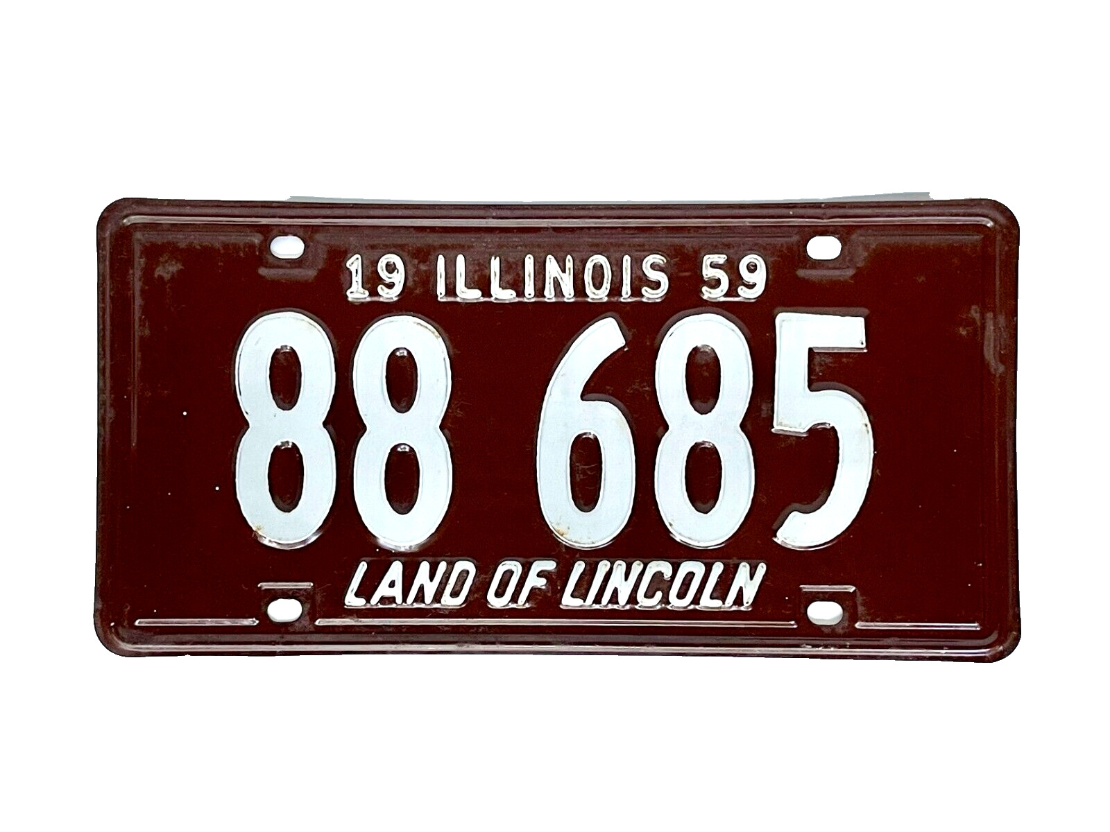 ILLINOIS 1959  -  (1) vintage license plate