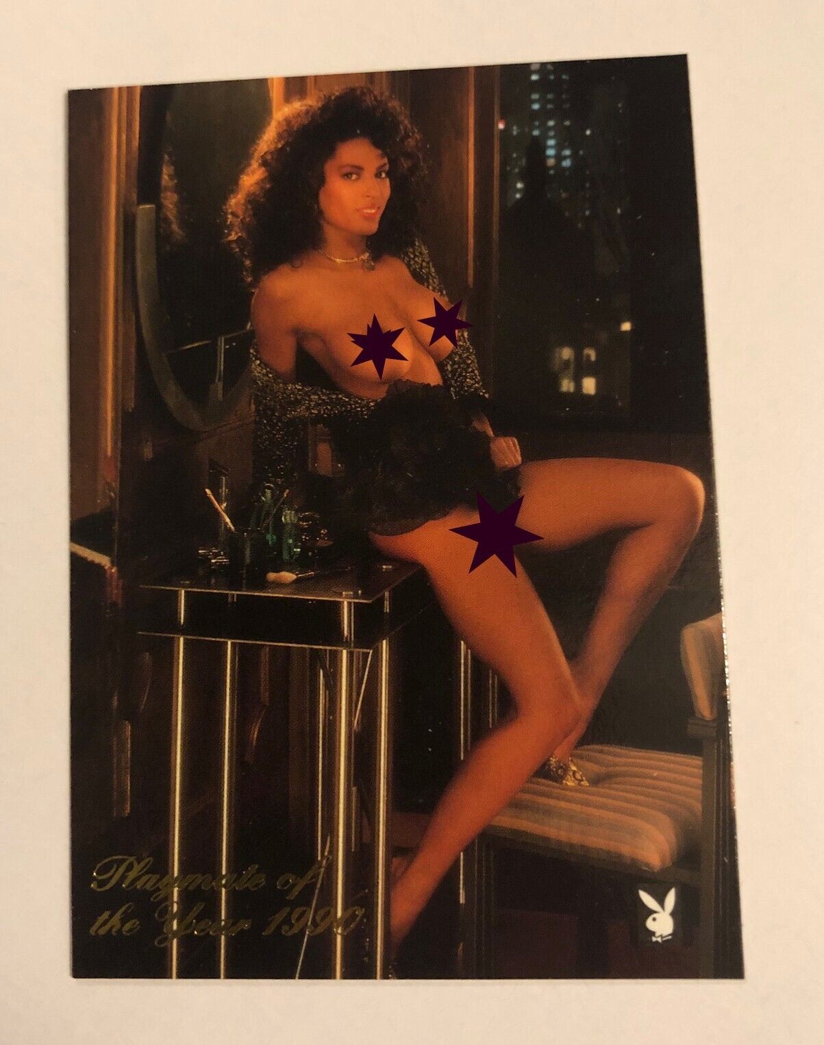 PLAYBOY 1990 Playmate of the Year GOLD FOIL Collector CARD  RENEE\' TENISON 4PY