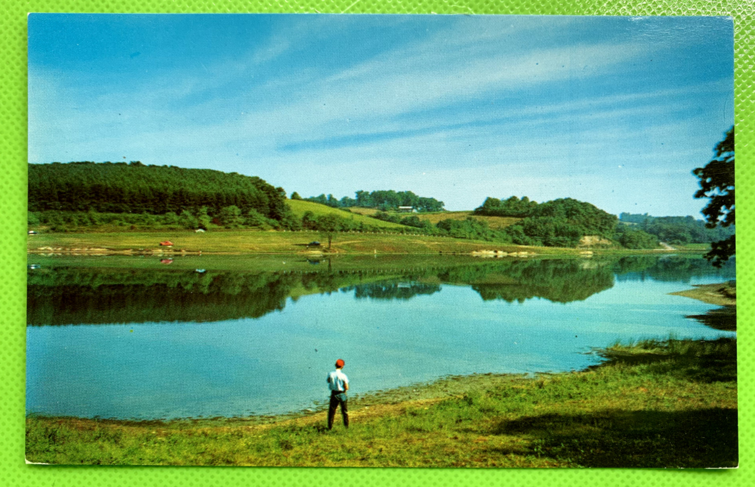 Postcard Butler PA Pennsylvania, Reflection off water Oneida Dam, Vintage