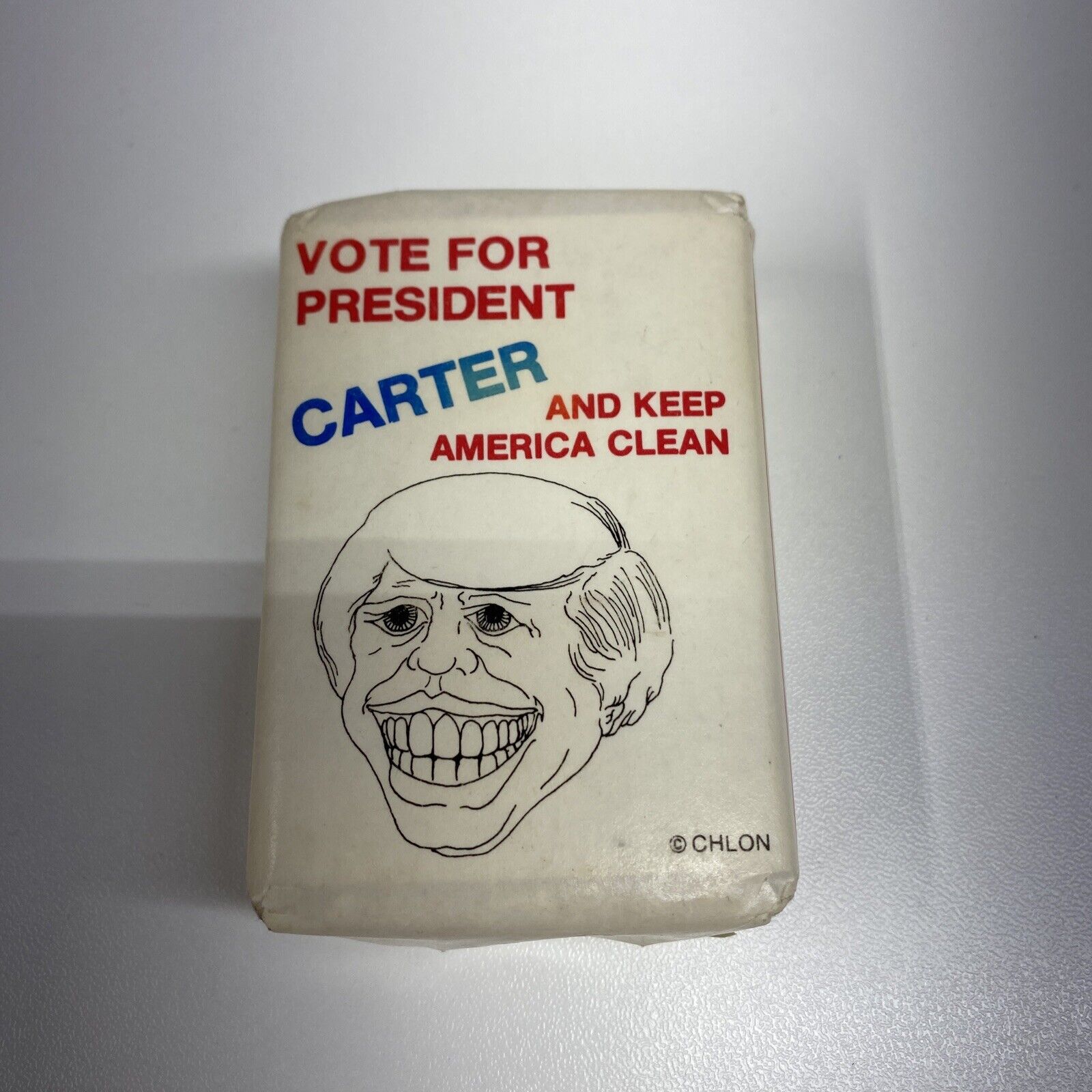 Vintage 1980 Democratic Convention  Vote For President Carter Campaign Soap Bar 