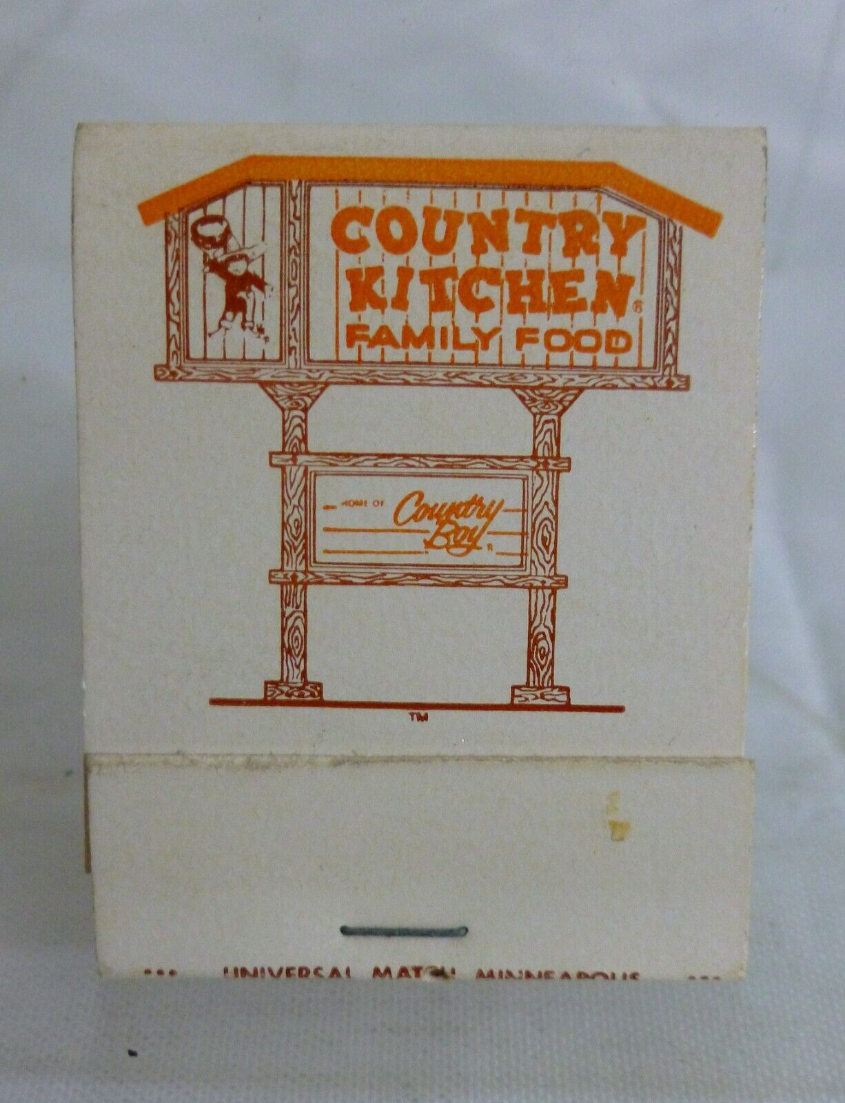 Vintage Matchbook Unstruck - Country Kitchen Family Food - Country Boy