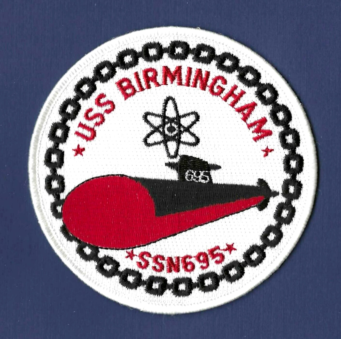 USS BIRMINGHAM SSN-695 Nuclear-Powered Submarine Ship\'s Crest Patch