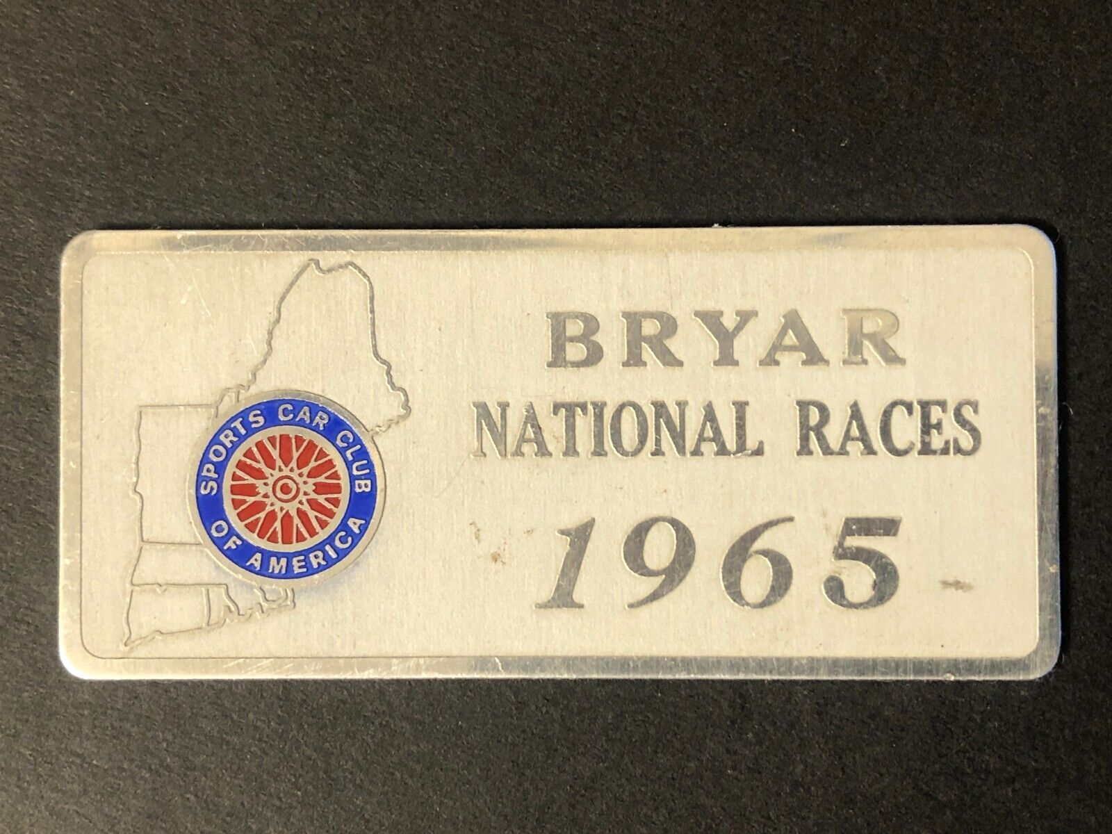 SCCA (New England Region) 1965 Bryar National Races Alum. Wall Plaque