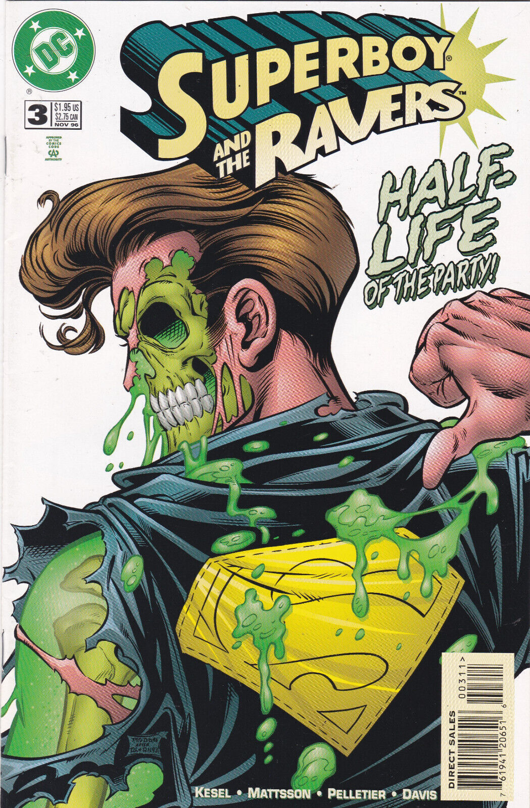 Superboy and the Ravers #3 High Grade 1996  DC Comics