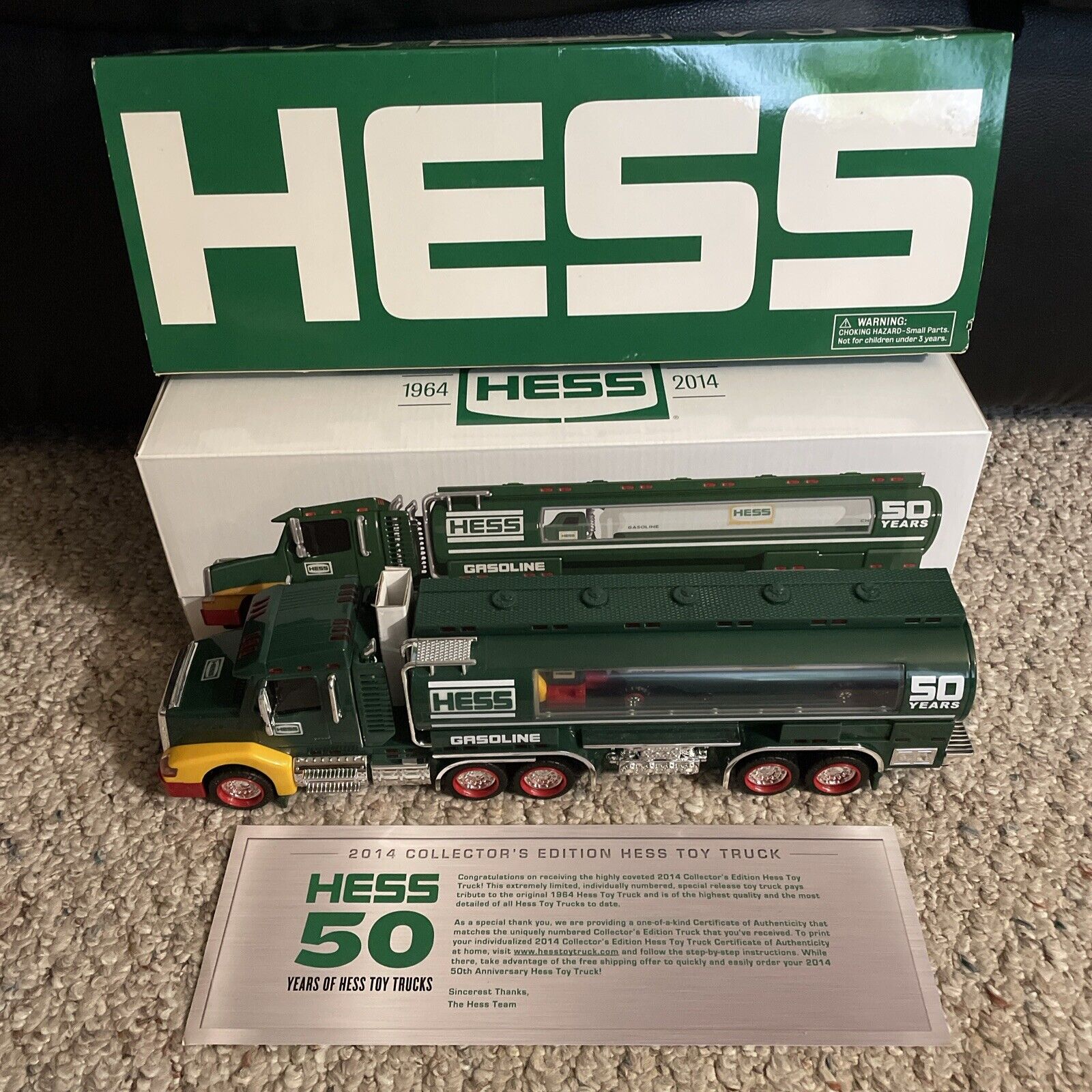 HESS TRUCK - 2014 Collector\'s Limited Edition Tanker - 50th Anniversary With Box