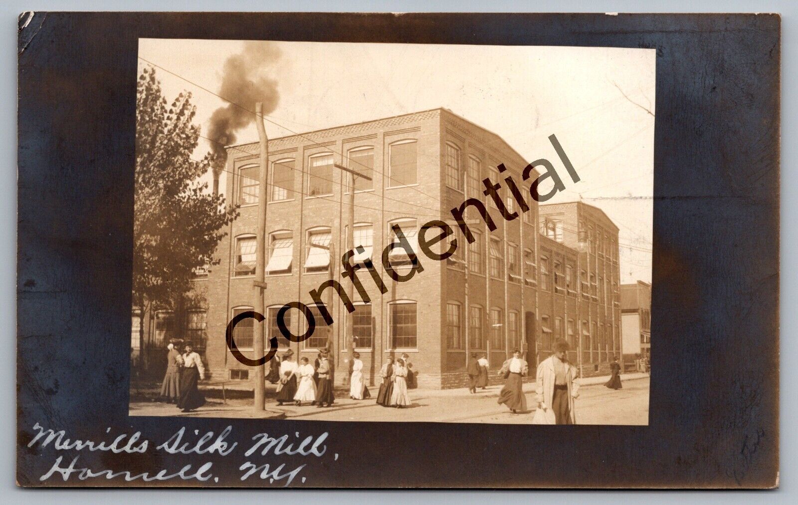 Real Photo Merrill\'s Silk Mill At Hornell New York Steuban Cty NY RP RPPC D121
