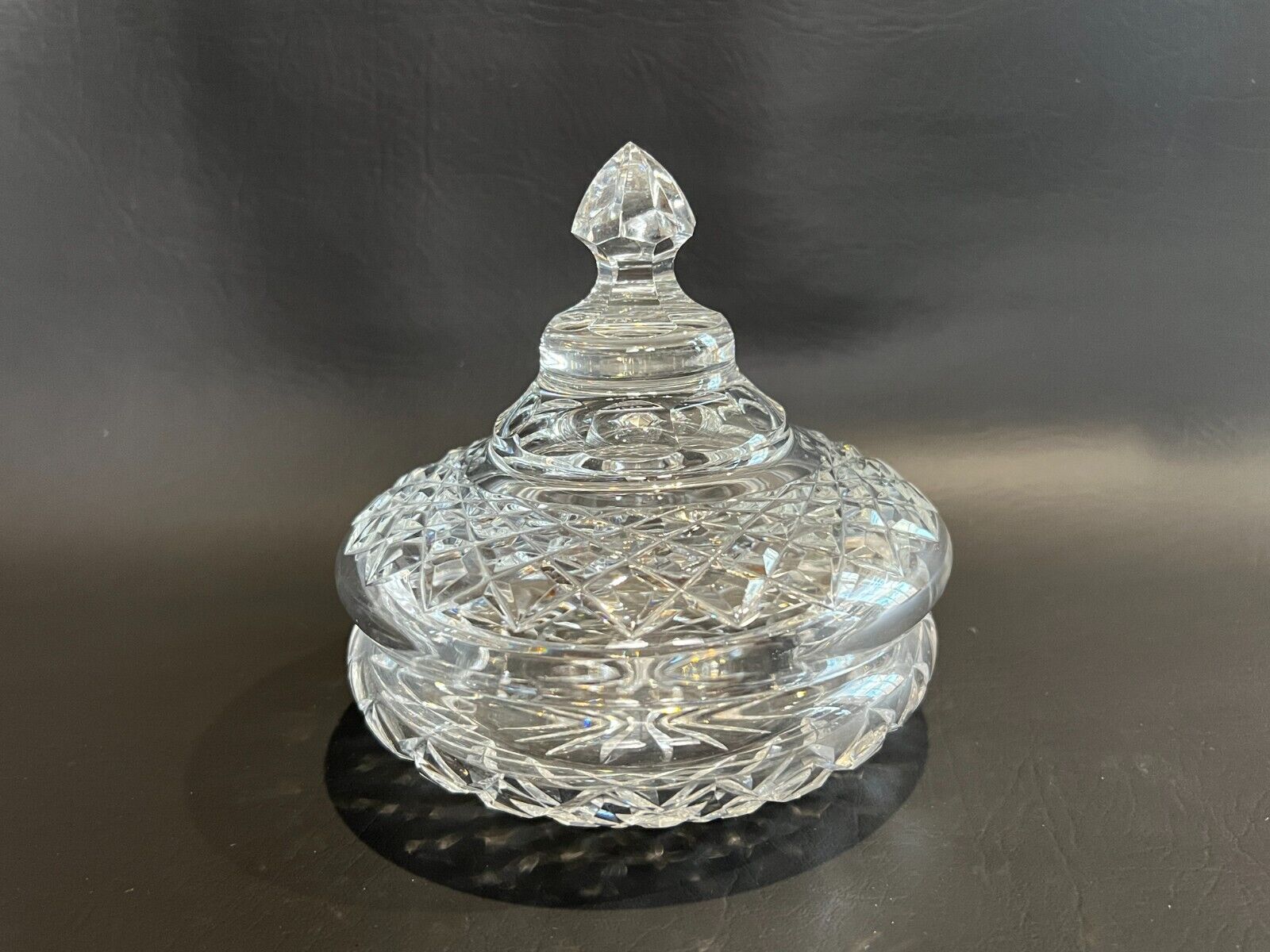 Waterford Cut Crystal Powder Jar & Lid Vanity, 5\