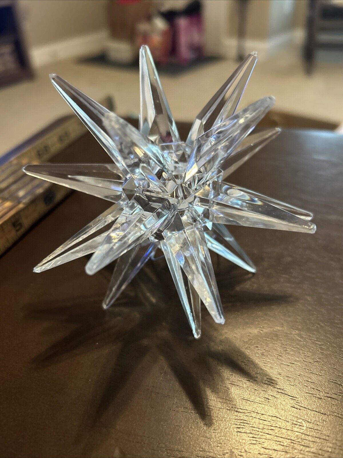 MCM Atomic/Sputnik Acrylic Star Ornament OR Candle Stick Holder Sparkling