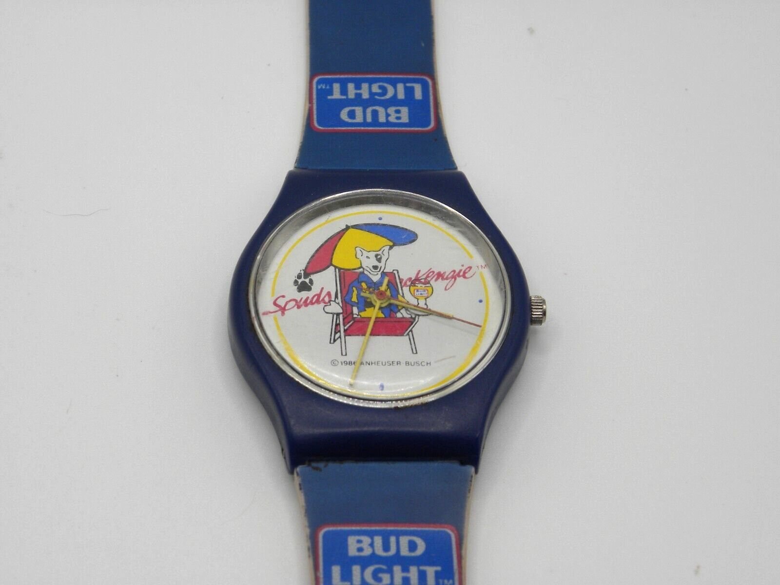 Vintage Bud Light 1986 Spuds Mackenzie Watch