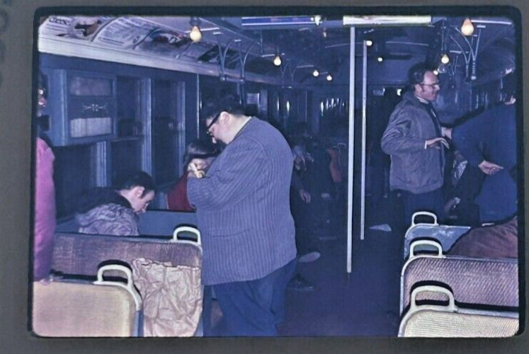 Passengers on Board New York city Subway Car 1974 35mm
