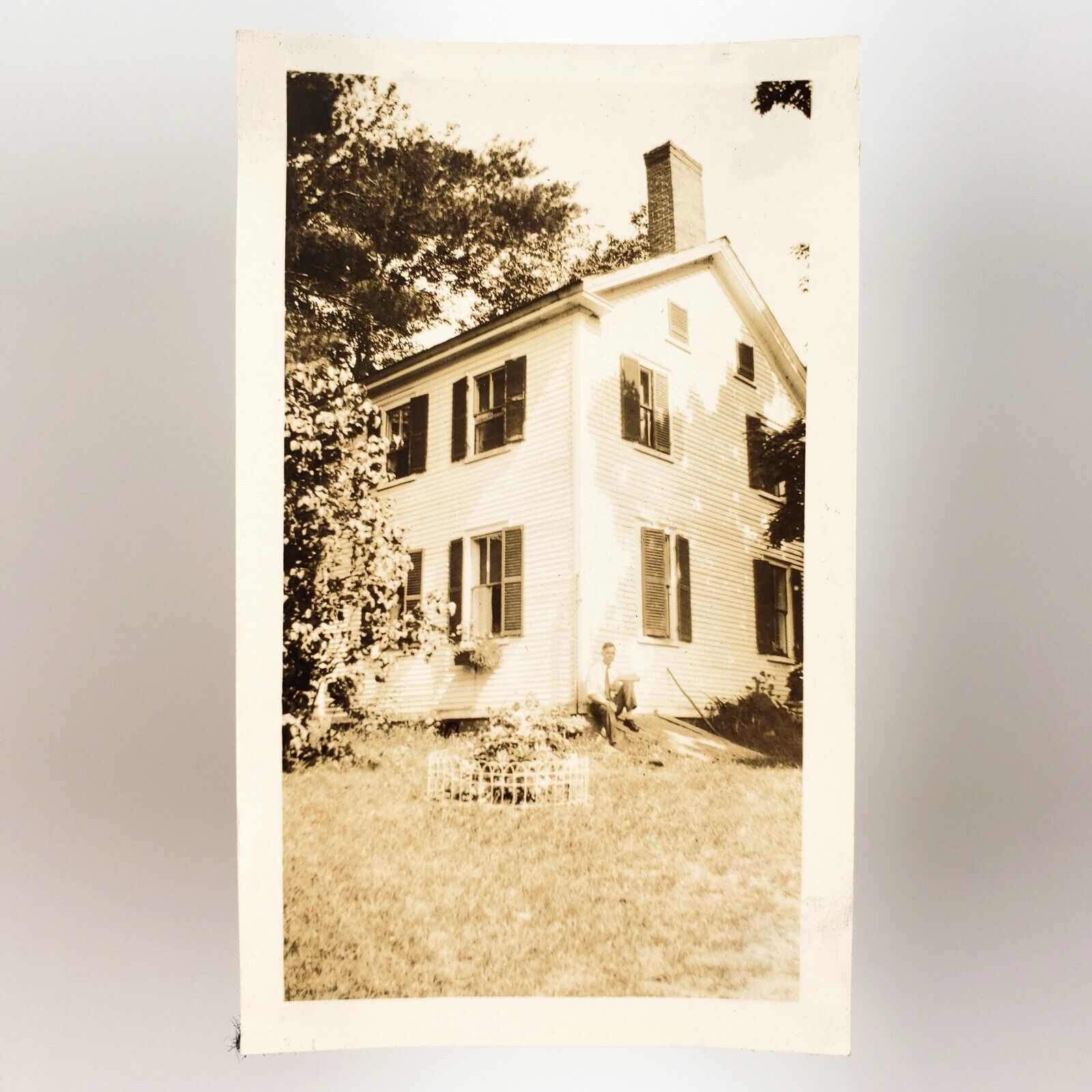 Raymond New Hampshire Farmhouse Photo 1930s Prescott House Home Snapshot C2884