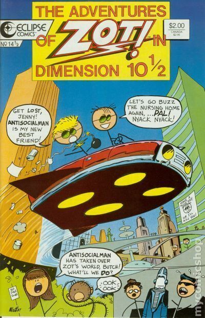 Adventures of Zot in Dimension 10 1/2 #14 VG 1987 Stock Image Low Grade
