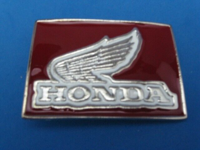 Vintage Honda MC pewter style metal belt buckle Made in USA - Collectible