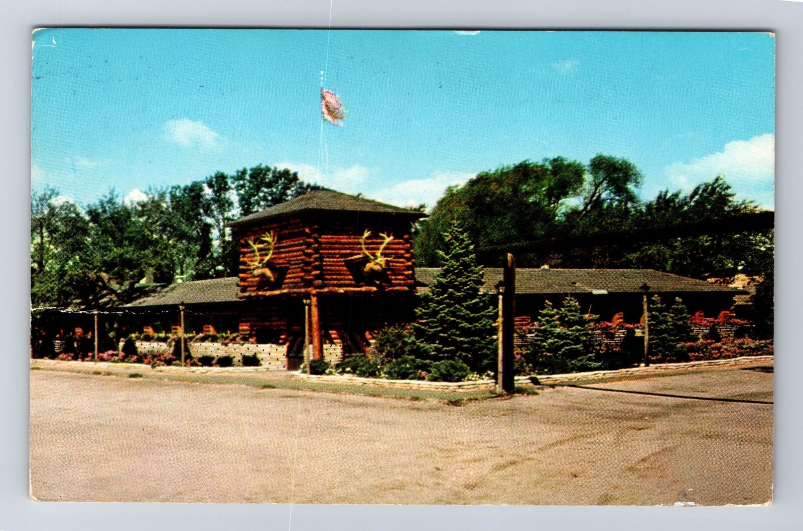 Gurnee IL-Illinois, The Rustic Manor Restaurant, Antique Vintage c1984 Postcard
