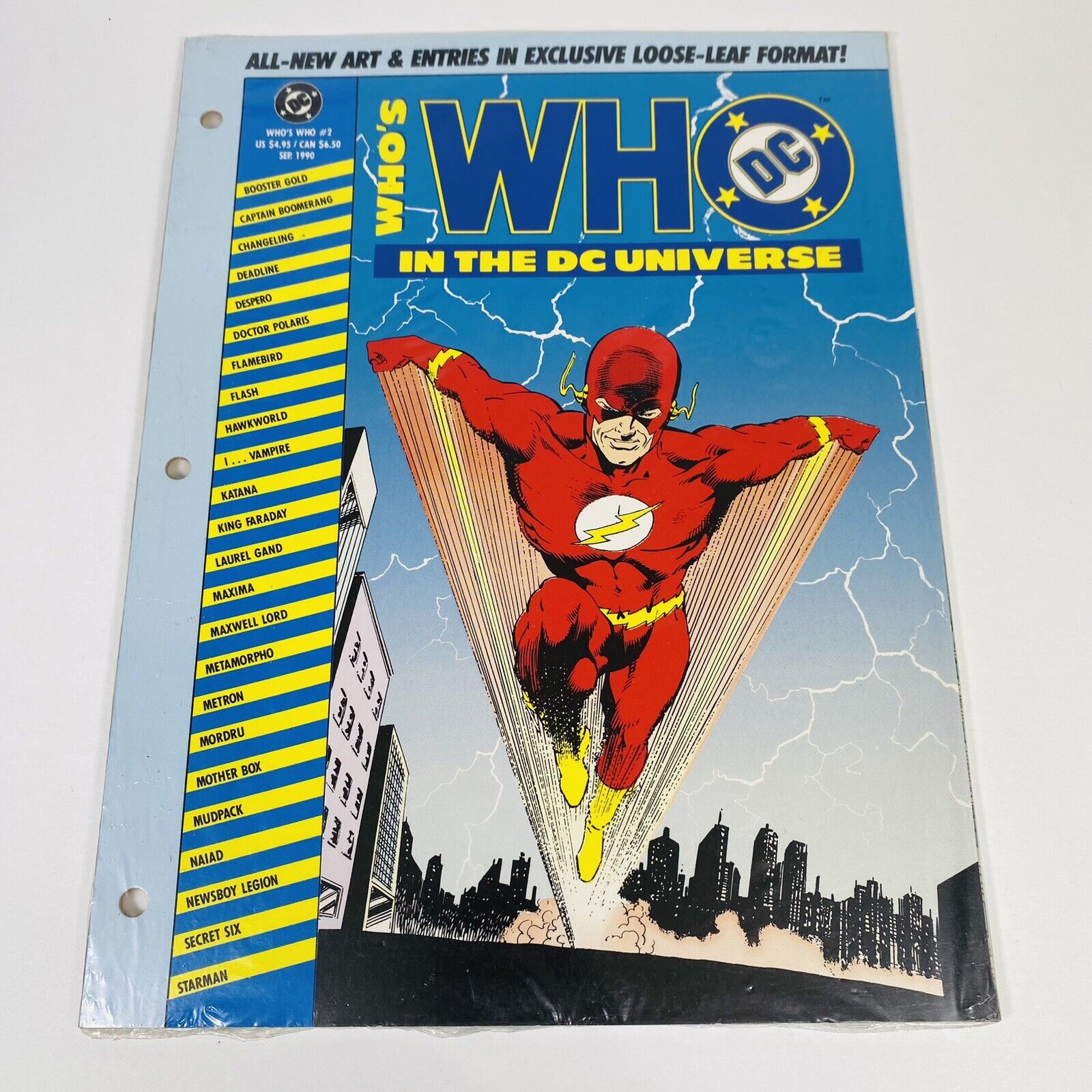 Who's Who in the DC Universe #2 September 1990 Factory Sealed Flash Loose Leaf