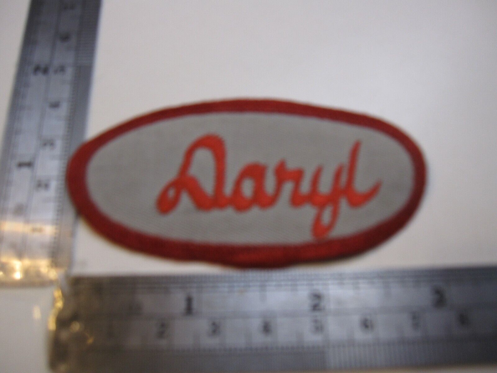 Vintage Oval Script Daryl Uniform Name Patch