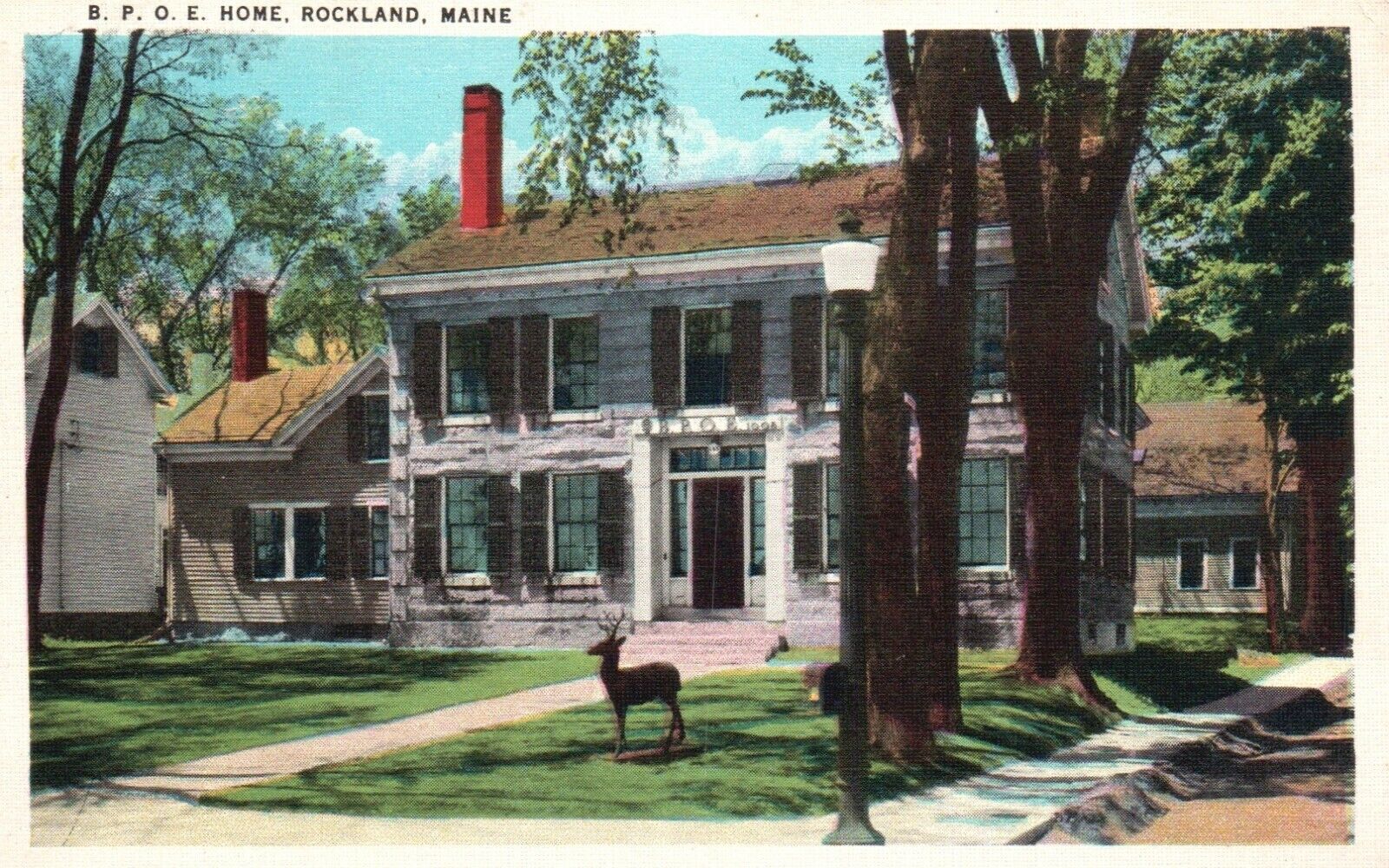 Postcard ME Rockland Maine BPOE Home Unused Vintage PC a8298
