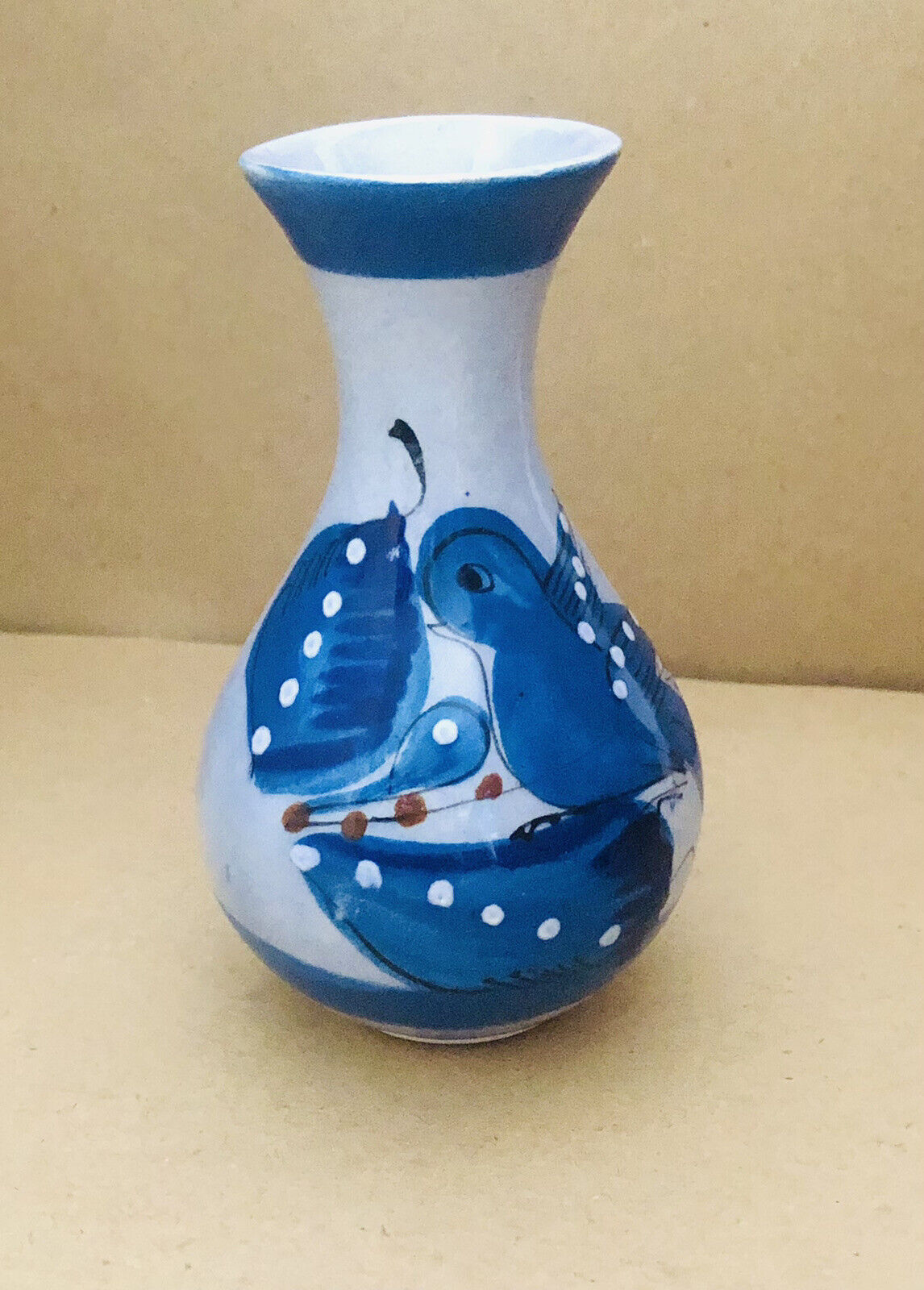 Tonala Pottery Bird 5” Vase  Mexico 
